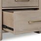 Gardenia 2 Drawer Oak Wood Nightstand in Chai