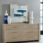 Gardenia Beveled Glass Wall or Dresser Mirror in Chai