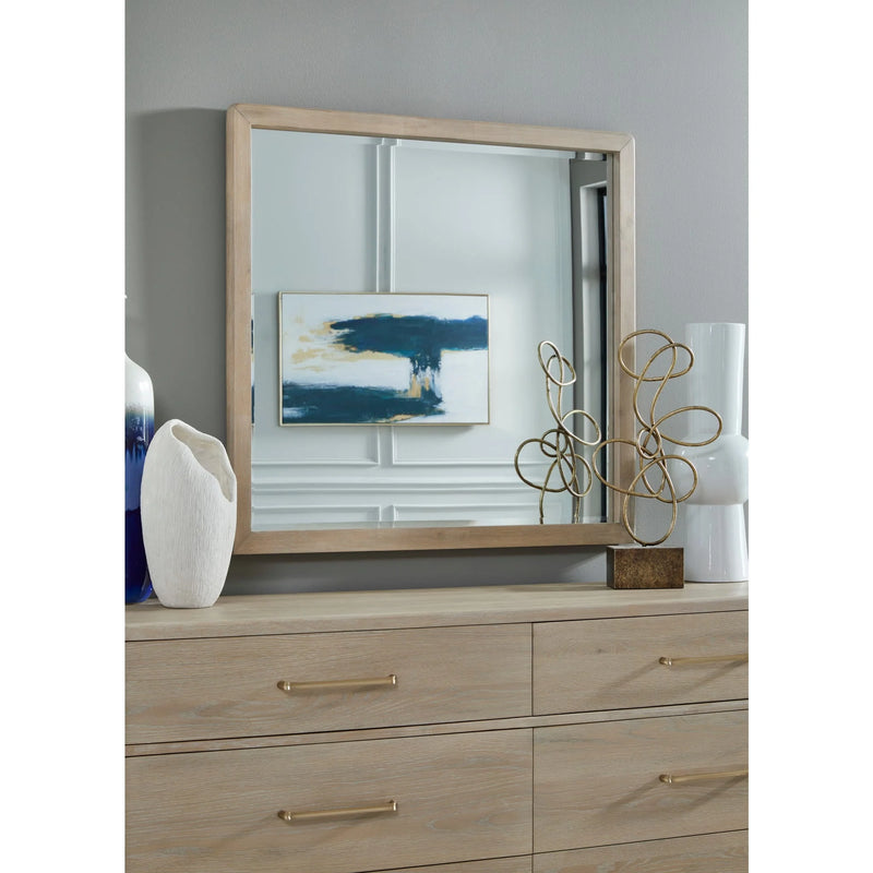 Beveled Glass Wall or Dresser Mirror in Chai