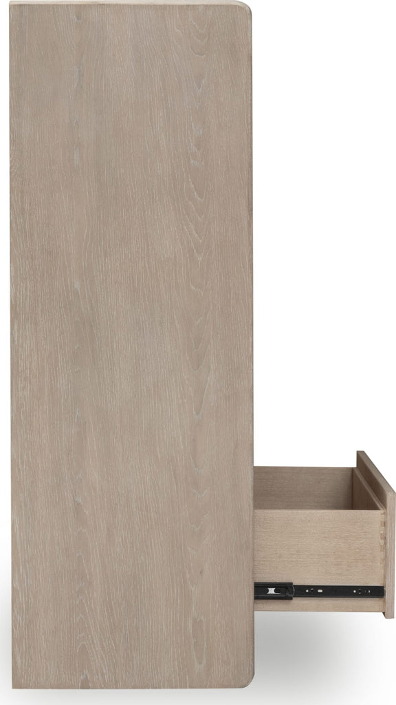 Gardenia Five Drawer Oak Wood Chest in Chai