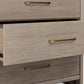 Gardenia Five Drawer Oak Wood Chest in Chai
