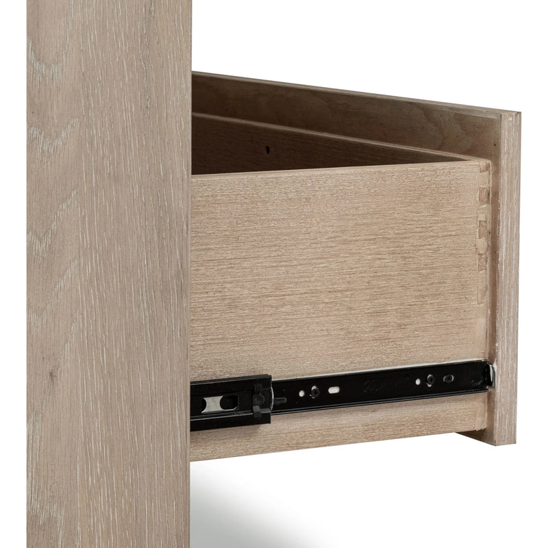 Five Drawer Oak Wood Chest in Chai