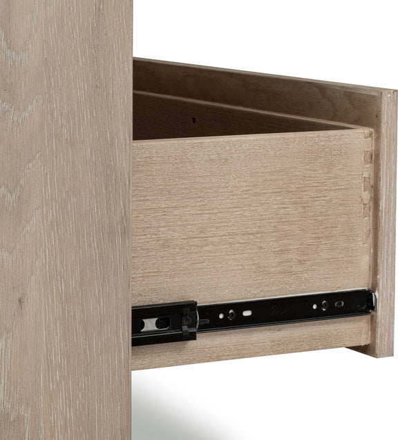 Gardenia Five Drawer Oak Wood Chest in Chai