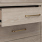 Gardenia Six Drawer Oak Wood Dresser in Chai