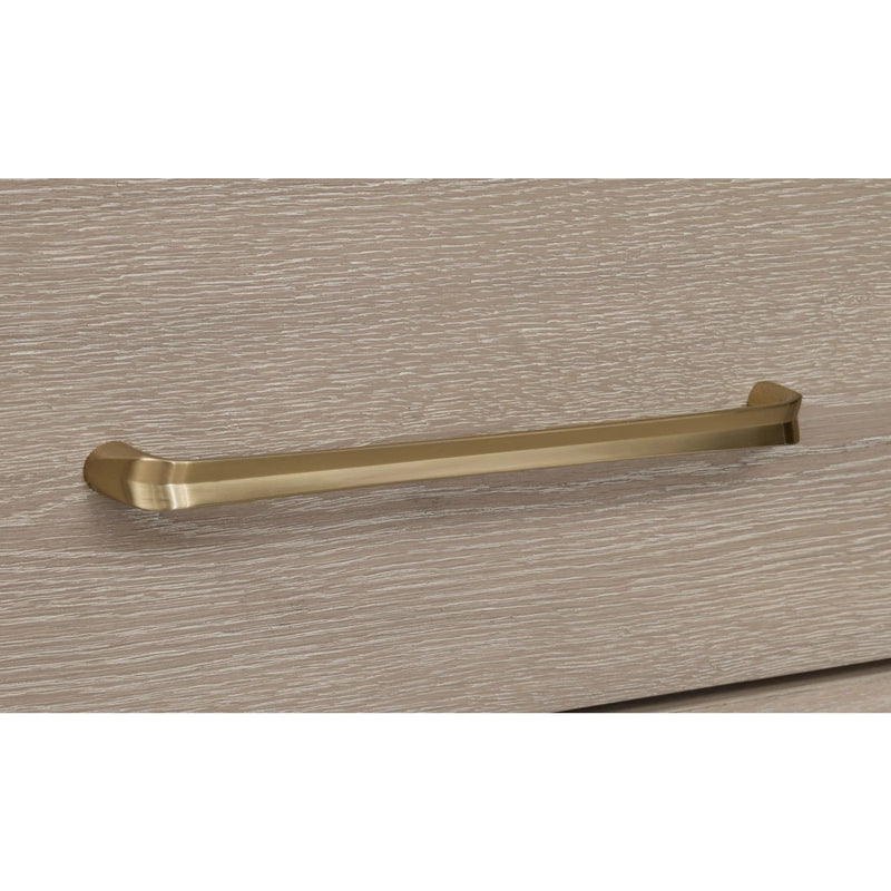 Six Drawer Oak Wood Dresser in Chai