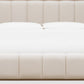 Gardenia Wood Frame Upholstered California King-Size Platform Bed in Cotton and Chai