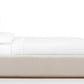Gardenia Wood Frame Upholstered California King-Size Platform Bed in Cotton and Chai