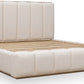 Gardenia Wood Frame Upholstered California King-Size Platform Bed in Cotton and Chai