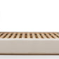 Gardenia Wood Frame Upholstered California King-Size Platform Bed in Cotton and Chai