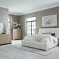 Gardenia Wood Frame Upholstered Queen-Size Platform Bed in Cotton and Chai