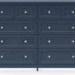 Grace Eight Drawer Dresser in Blueberry (2024)