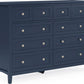 Grace Eight Drawer Dresser in Blueberry (2024)