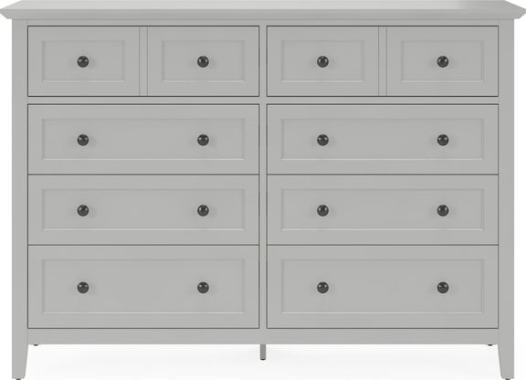 Grace Eight Drawer Dresser in Elephant Gray (2024)