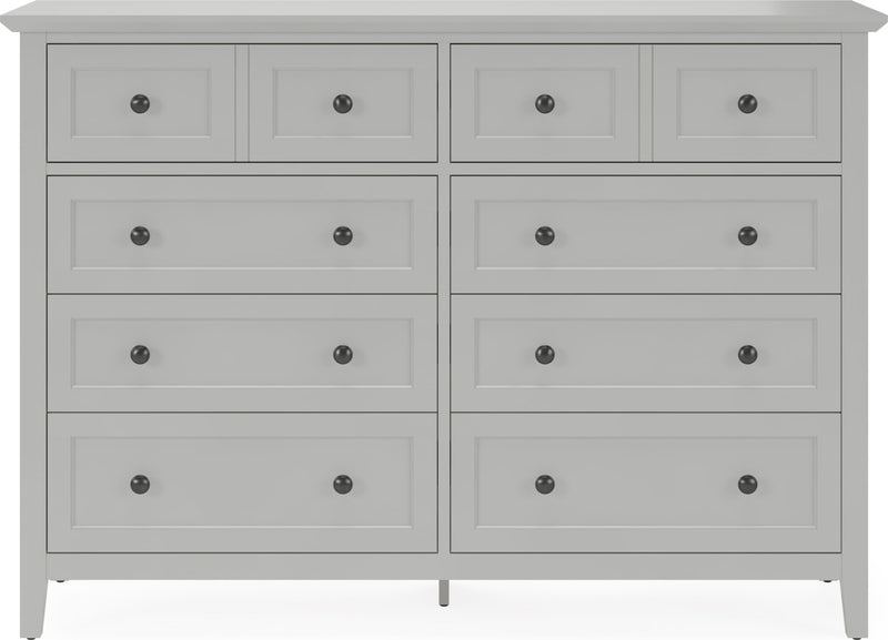 Grace Eight Drawer Dresser in Elephant Gray (2024)