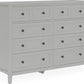 Grace Eight Drawer Dresser in Elephant Gray (2024)