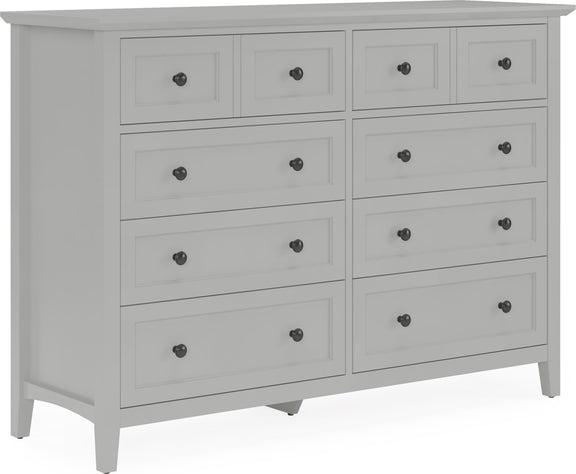 Grace Eight Drawer Dresser in Elephant Gray (2024)