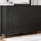 Grace Eight Drawer Dresser in Raven Black (2024)