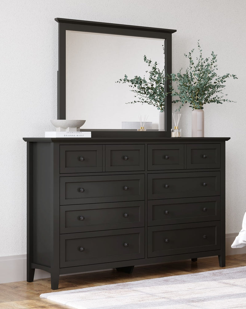 Grace Eight Drawer Dresser in Raven Black (2024)