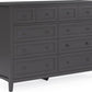 Grace Eight Drawer Dresser in Raven Black (2024)