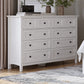 Grace Eight Drawer Dresser in Snowfall White (2024)