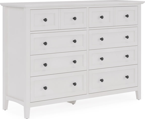 Grace Eight Drawer Dresser in Snowfall White (2024)