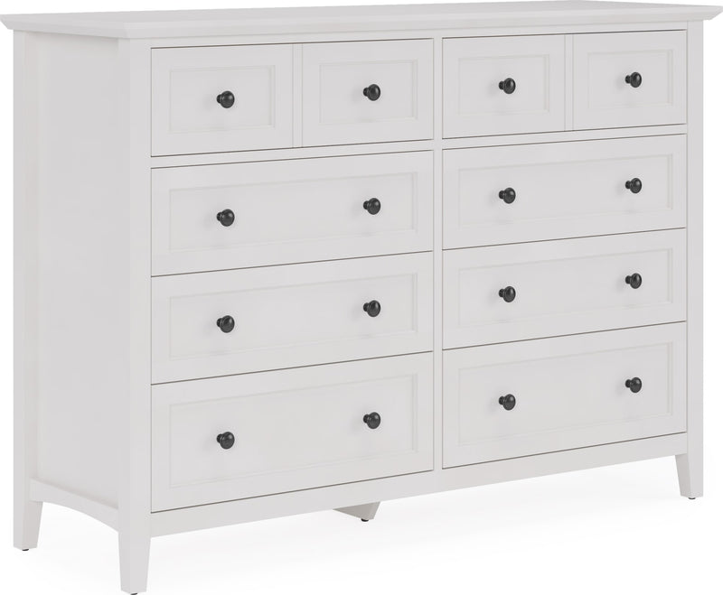 Grace Eight Drawer Dresser in Snowfall White (2024)