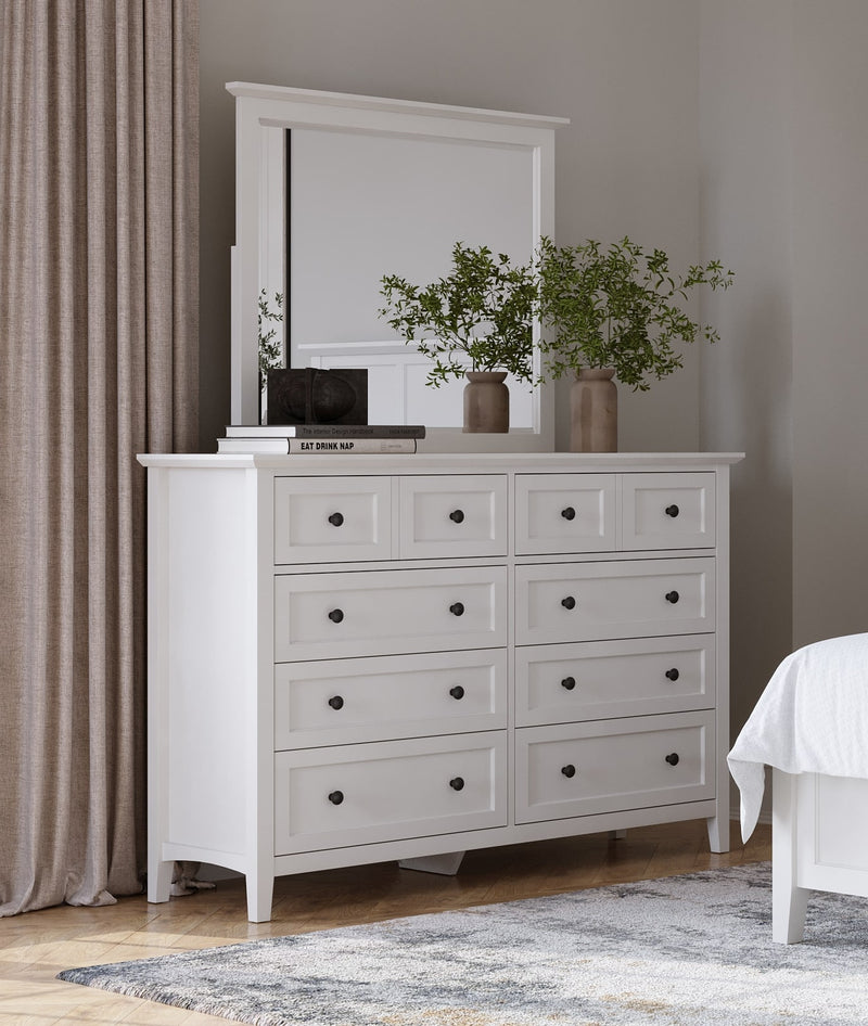 Grace Eight Drawer Dresser in Snowfall White (2024)