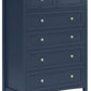 Grace Five Drawer Chest in Blueberry (2024)