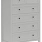 Grace Five Drawer Chest in Elephant Gray (2024)