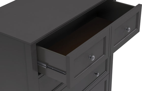 Grace Five Drawer Chest in Raven Black (2024)