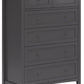 Grace Five Drawer Chest in Raven Black (2024)