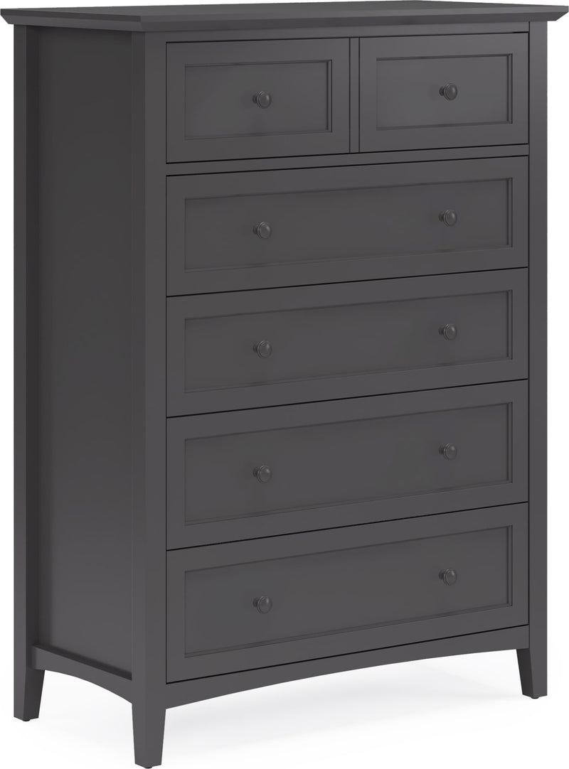 Grace Five Drawer Chest in Raven Black (2024)