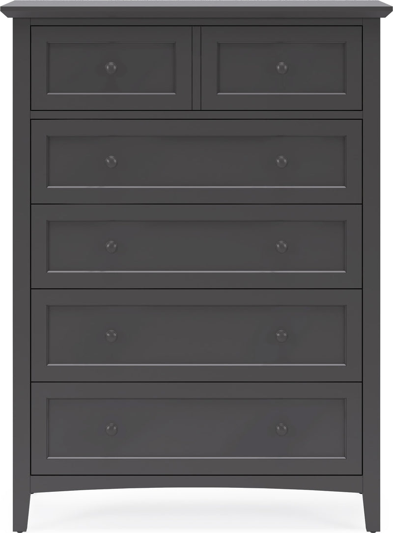 Grace Five Drawer Chest in Raven Black (2024)