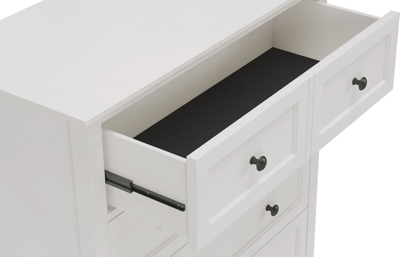 Grace Five Drawer Chest in Snowfall White (2024)