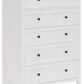 Grace Five Drawer Chest in Snowfall White (2024)
