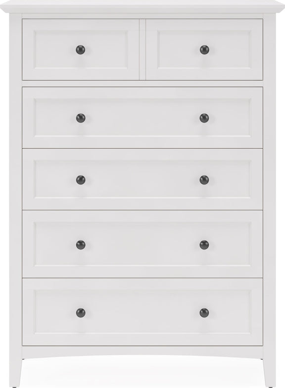 Grace Five Drawer Chest in Snowfall White (2024)