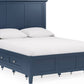 Grace Four Drawer Platform Storage Bed in Blueberry