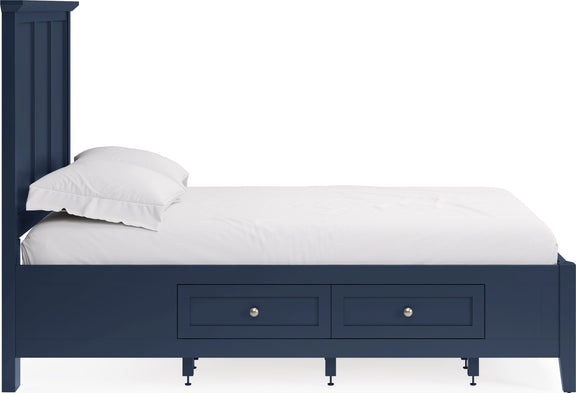 Grace Four Drawer California King-size Platform Storage Bed in Blueberry