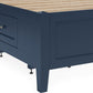 Grace Four Drawer Platform Storage Bed in Blueberry