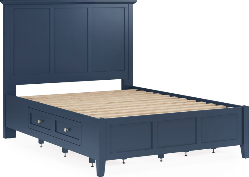 Grace Four Drawer Platform Storage Bed in Blueberry