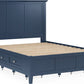 Grace Four Drawer Full-size Platform Storage Bed in Blueberry