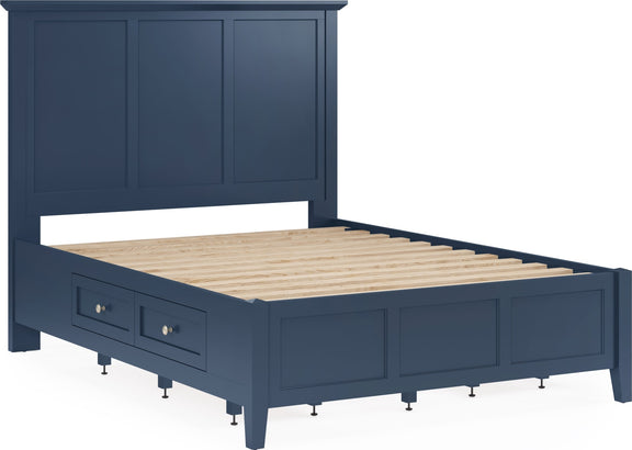 Grace Four Drawer Full-size Platform Storage Bed in Blueberry