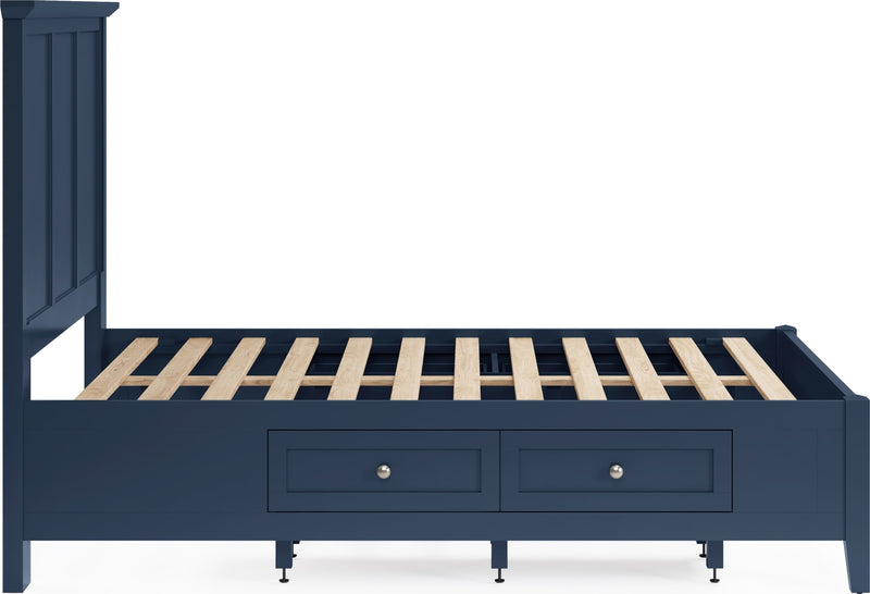 Grace Four Drawer Platform Storage Bed in Blueberry