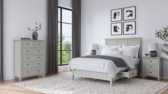 Grace Four Drawer King-size Platform Storage Bed in  Elephant Grey