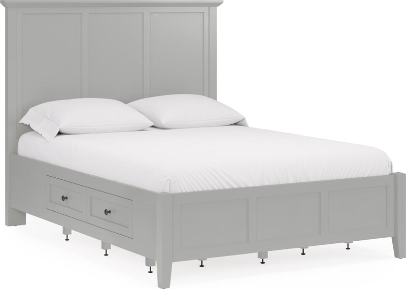 Grace Four Drawer California King-size Platform Storage Bed in Elephant Grey