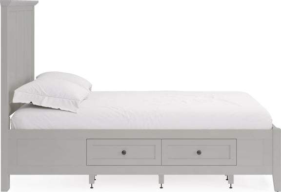 Grace Four Drawer California King-size Platform Storage Bed in Elephant Grey