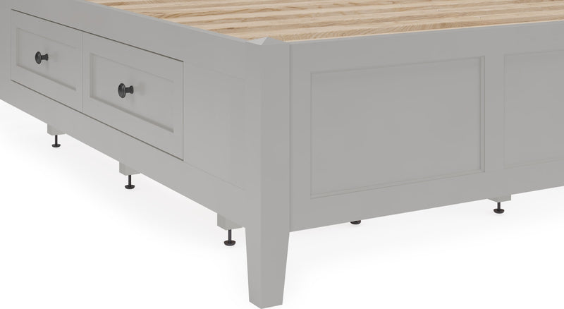 Grace Four Drawer King-size Platform Storage Bed in  Elephant Grey