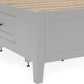Grace Four Drawer Queen-size Platform Storage Bed in Elephant Grey