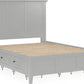 Grace Four Drawer California King-size Platform Storage Bed in Elephant Grey