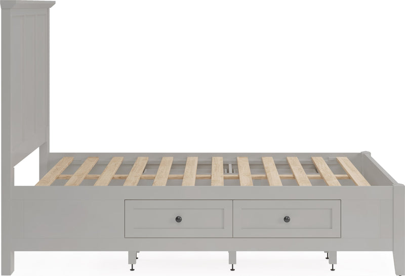 Grace Four Drawer Queen-size Platform Storage Bed in Elephant Grey